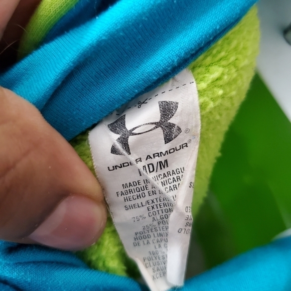 Under Armour Cold Gear Hoodie Sweatshirt Green Women's Medium - Picture 4 of 7